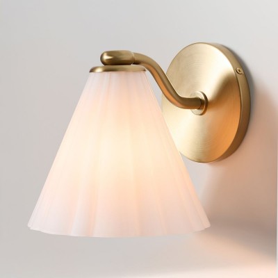 Jaxlynth Modern Rotatable Milk Glass Cone Sconce