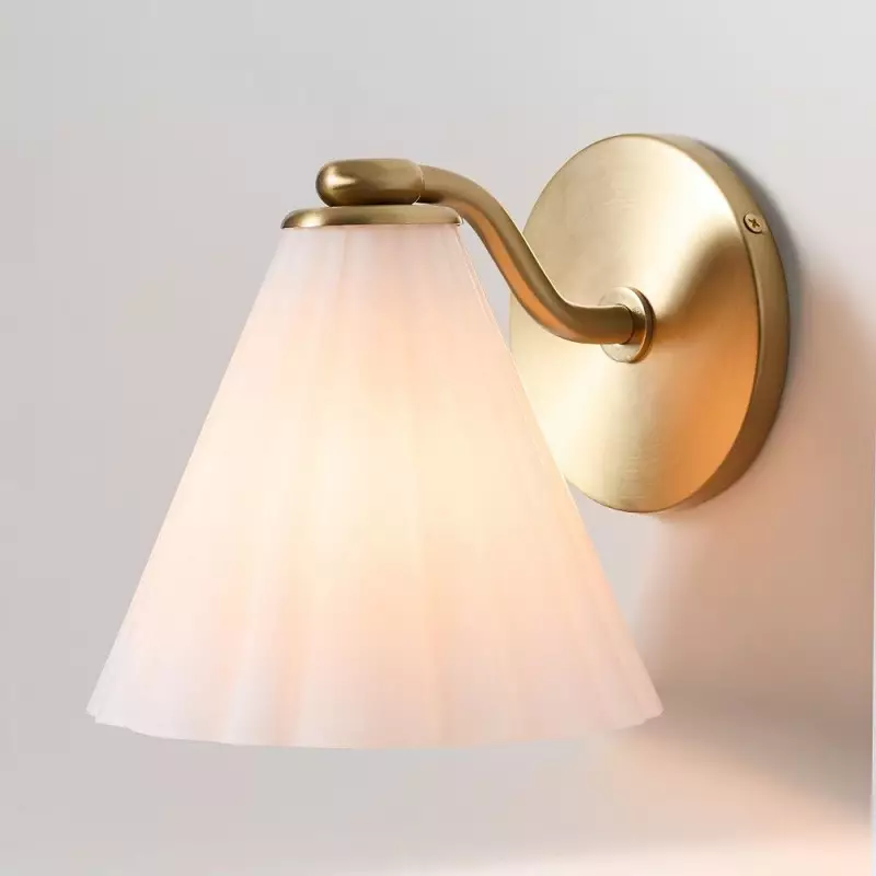 Jaxlynth Modern Rotatable Milk Glass Cone Sconce