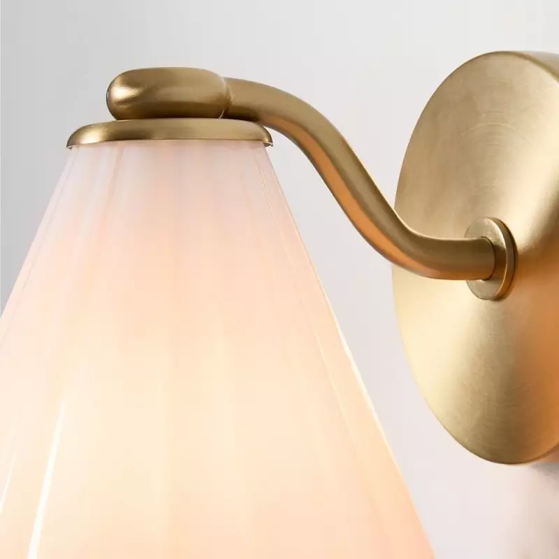 Jaxlynth Modern Rotatable Milk Glass Cone Sconce