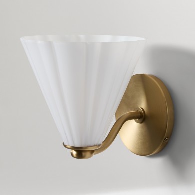 Jaxlynth Modern Rotatable Milk Glass Cone Sconce