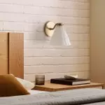 Jaxlynth Modern Rotatable Milk Glass Cone Sconce