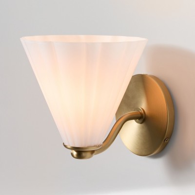 Jaxlynth Modern Rotatable Milk Glass Cone Sconce