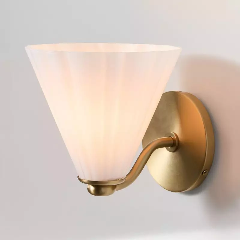 Jaxlynth Modern Rotatable Milk Glass Cone Sconce