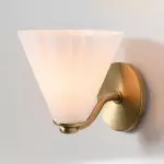 Jaxlynth Modern Rotatable Milk Glass Cone Sconce