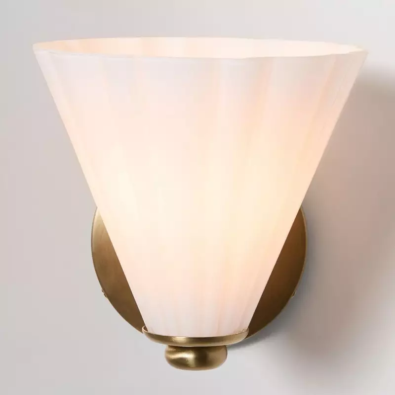 Jaxlynth Modern Rotatable Milk Glass Cone Sconce