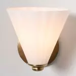 Jaxlynth Modern Rotatable Milk Glass Cone Sconce
