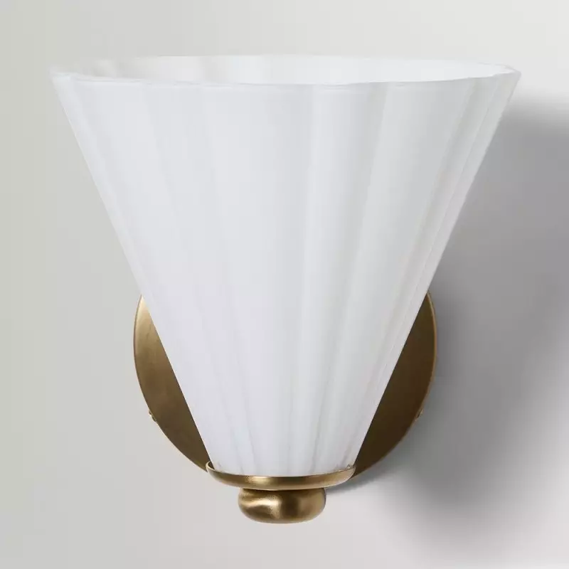 Jaxlynth Modern Rotatable Milk Glass Cone Sconce