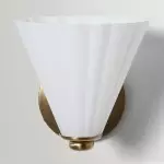 Jaxlynth Modern Rotatable Milk Glass Cone Sconce