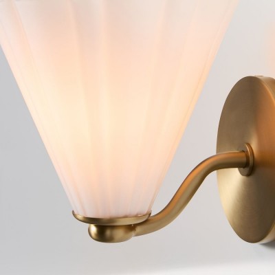 Jaxlynth Modern Rotatable Milk Glass Cone Sconce