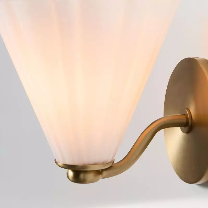 Jaxlynth Modern Rotatable Milk Glass Cone Sconce