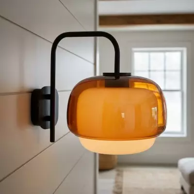 Jovynth Nordic Colorful Double-Layered Glass Wall Sconce