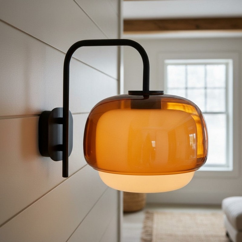 Jovynth Nordic Colorful Double-Layered Glass Wall Sconce