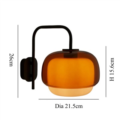 Jovynth Nordic Colorful Double-Layered Glass Wall Sconce