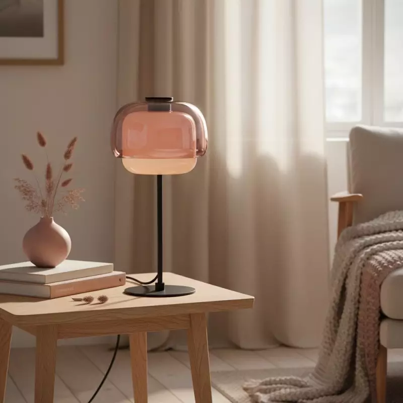 Xyndrae Modern Nordic Double-Layered Tinted Glass Table Lamp