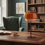 Xyndrae Modern Nordic Double-Layered Tinted Glass Table Lamp