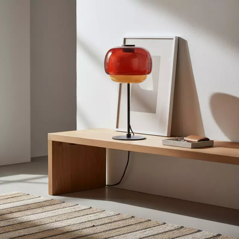 Xyndrae Modern Nordic Double-Layered Tinted Glass Table Lamp