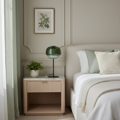 Xyndrae Modern Nordic Double-Layered Tinted Glass Table Lamp