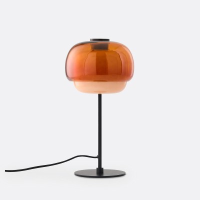 Xyndrae Modern Nordic Double-Layered Tinted Glass Table Lamp
