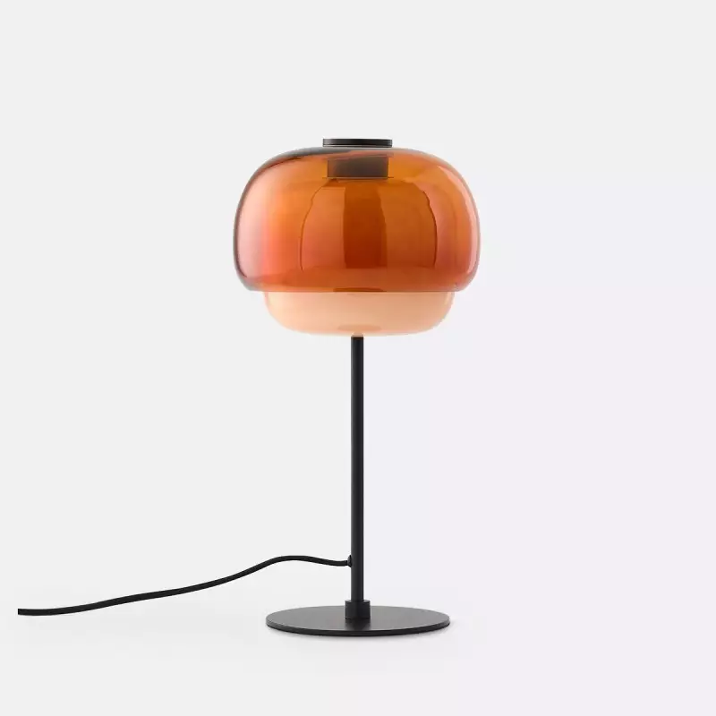 Xyndrae Modern Nordic Double-Layered Tinted Glass Table Lamp