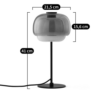 Xyndrae Modern Nordic Double-Layered Tinted Glass Table Lamp