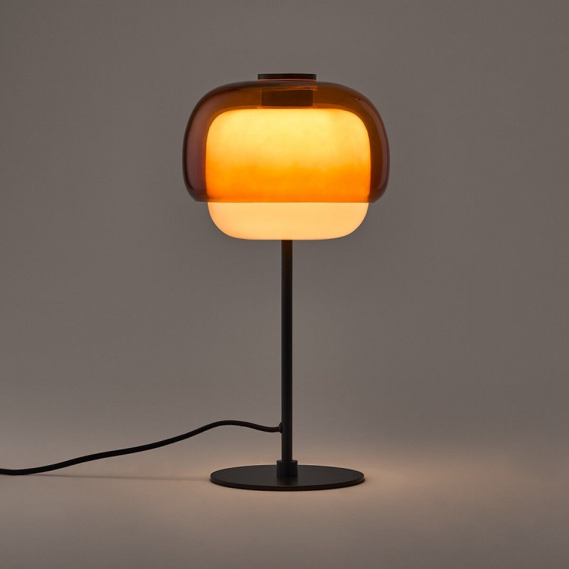 Xyndrae Modern Nordic Double-Layered Tinted Glass Table Lamp
