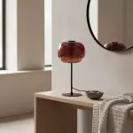 Xyndrae Modern Nordic Double-Layered Tinted Glass Table Lamp