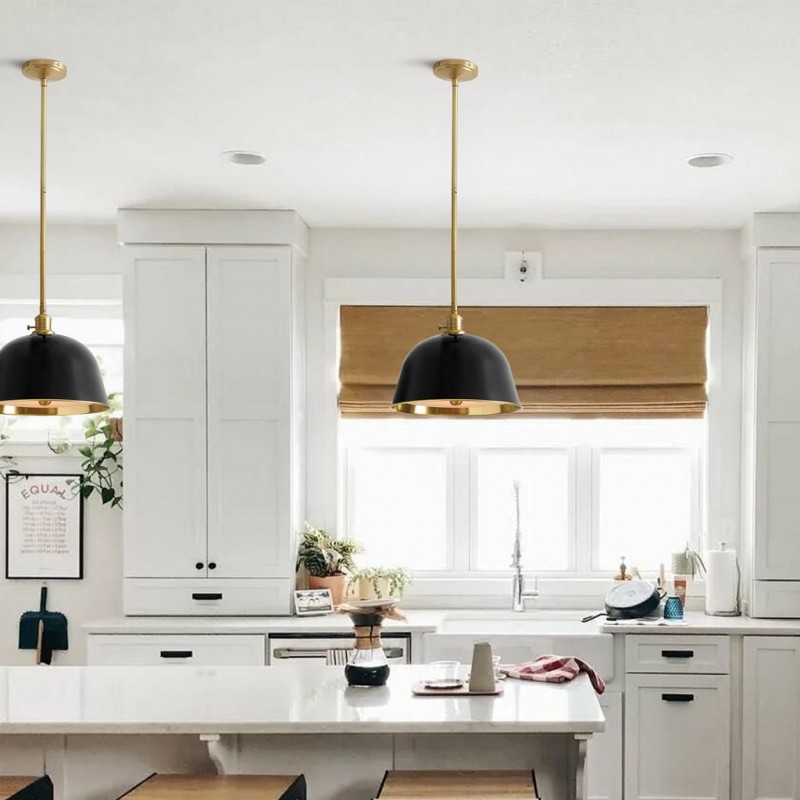 Pyrinxel Industrial Modern Metal Bell Shade Pendant Light