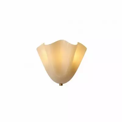 Kyrintha Mid-Century Modern Skirt Shell Glass Wall Sconce