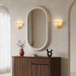 Kyrintha Mid-Century Modern Skirt Shell Glass Wall Sconce