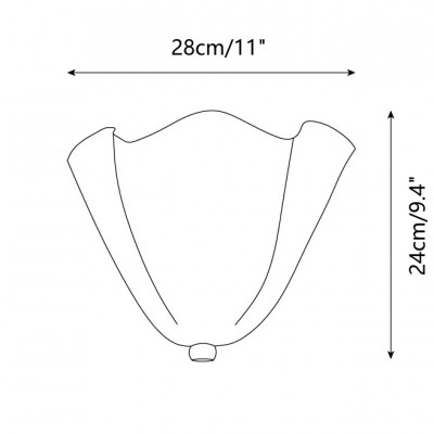 Kyrintha Mid-Century Modern Skirt Shell Glass Wall Sconce