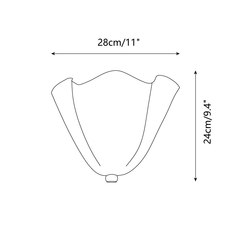 Kyrintha Mid-Century Modern Skirt Shell Glass Wall Sconce