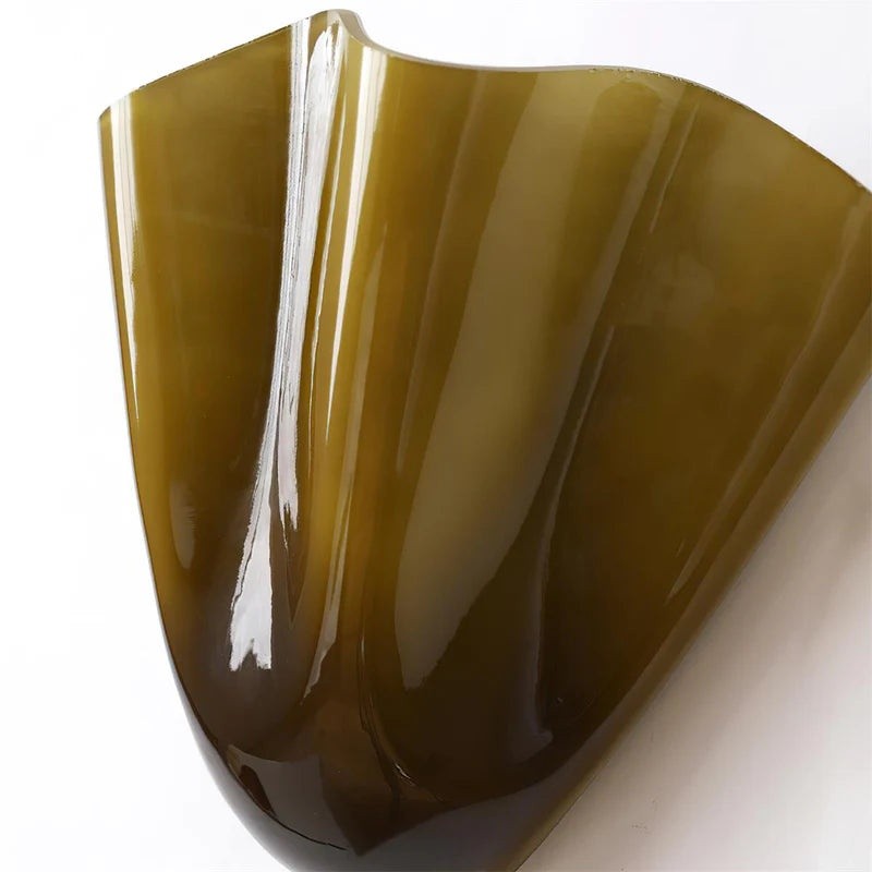 Kyrintha Mid-Century Modern Skirt Shell Glass Wall Sconce