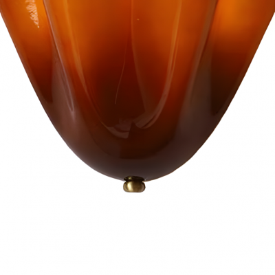 Kyrintha Mid-Century Modern Skirt Shell Glass Wall Sconce