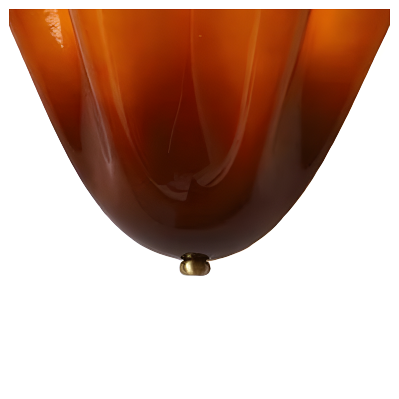 Kyrintha Mid-Century Modern Skirt Shell Glass Wall Sconce