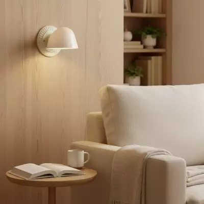 Pyrvyn Mid-Century Modern Milk Glass Shade Wall Sconce