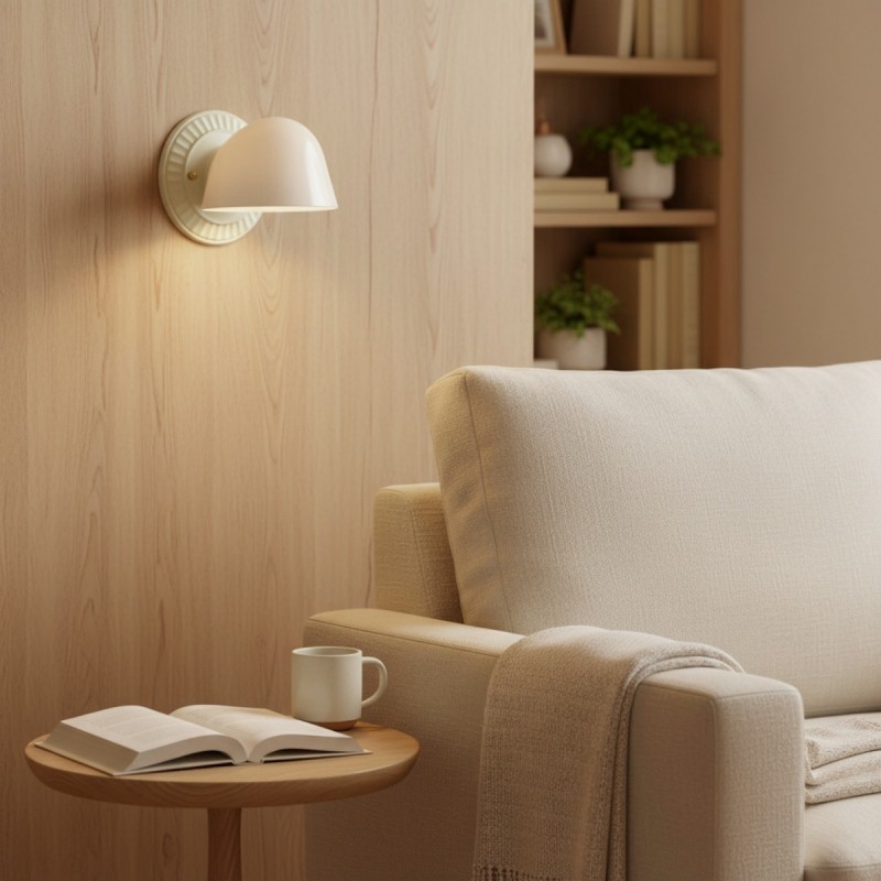 Pyrvyn Mid-Century Modern Milk Glass Shade Wall Sconce