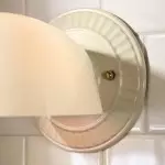 Pyrvyn Mid-Century Modern Milk Glass Shade Wall Sconce