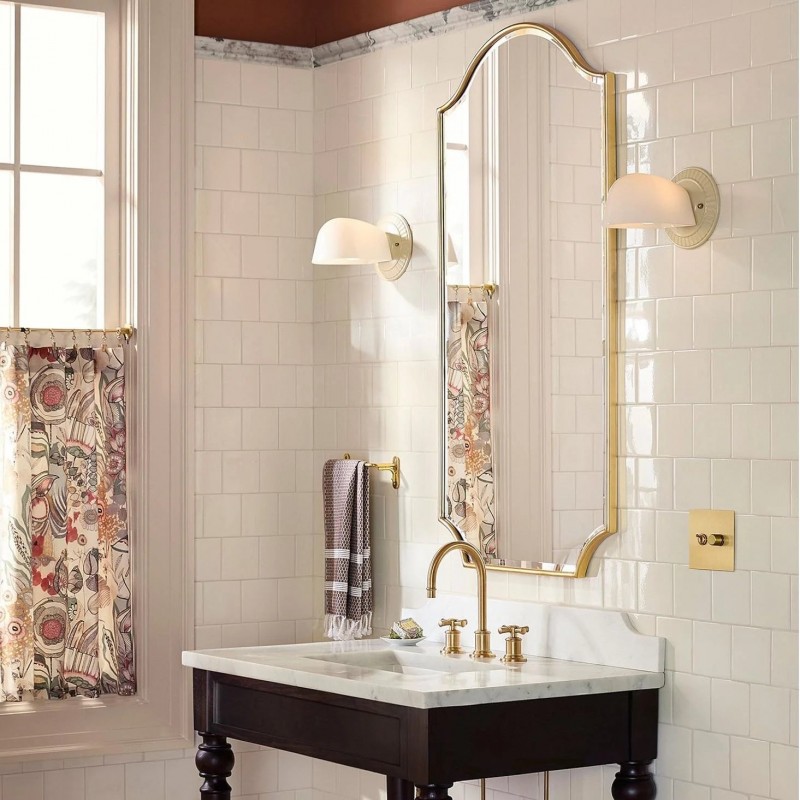 Pyrvyn Mid-Century Modern Milk Glass Shade Wall Sconce