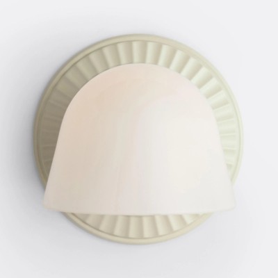 Pyrvyn Mid-Century Modern Milk Glass Shade Wall Sconce