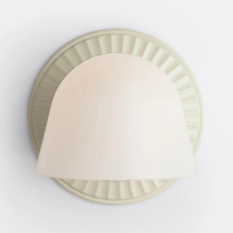 Pyrvyn Mid-Century Modern Milk Glass Shade Wall Sconce