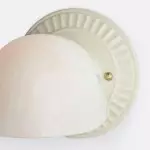 Pyrvyn Mid-Century Modern Milk Glass Shade Wall Sconce