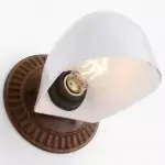 Pyrvyn Mid-Century Modern Milk Glass Shade Wall Sconce