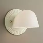 Kyrintha Mid-Century Modern Skirt Shell Glass Wall Sconce