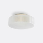 Nymirra Modern Ribbed Glass Flush Mount Ceiling Light