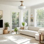 Quinlix Mid-Century Modern Milk Striped Glass Ceiling Lamp