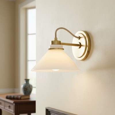 Kalevipoeg Modern Farmhouse Cone Shade Wall Sconce