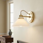 Kalevipoeg Modern Farmhouse Cone Shade Wall Sconce