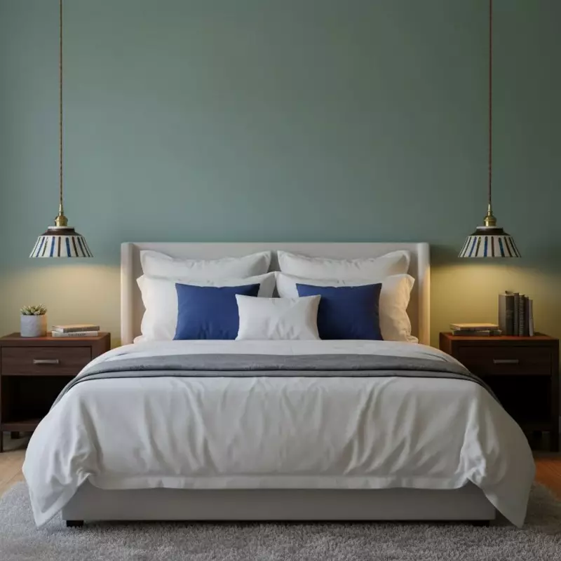 Hussein Vintage Hand-painted Ceramic Pendant Light