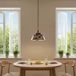 Hussein Vintage Hand-painted Ceramic Pendant Light