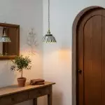 Hussein Vintage Hand-painted Ceramic Pendant Light